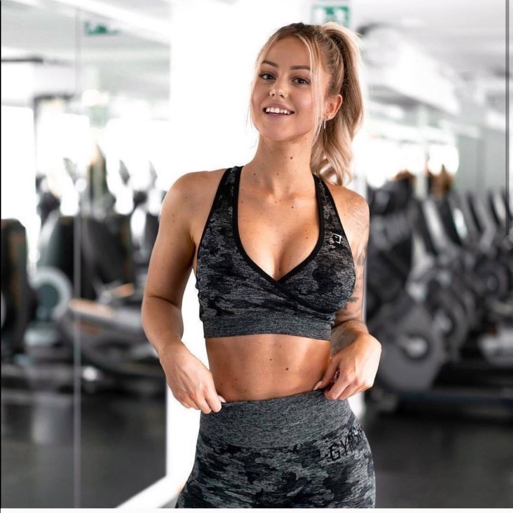 Gymshark camo seamless sports bra